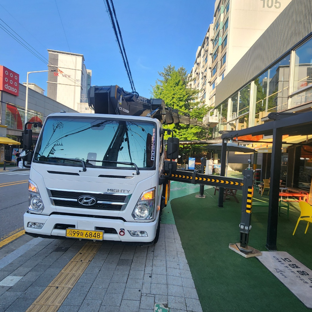 CCTV 설치 스카이차 작업사진