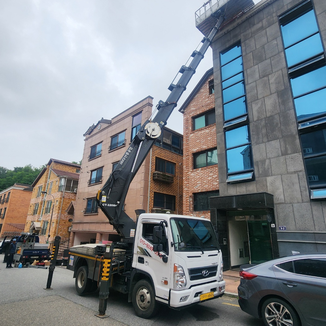 간판 LED 스카이차 작업사진