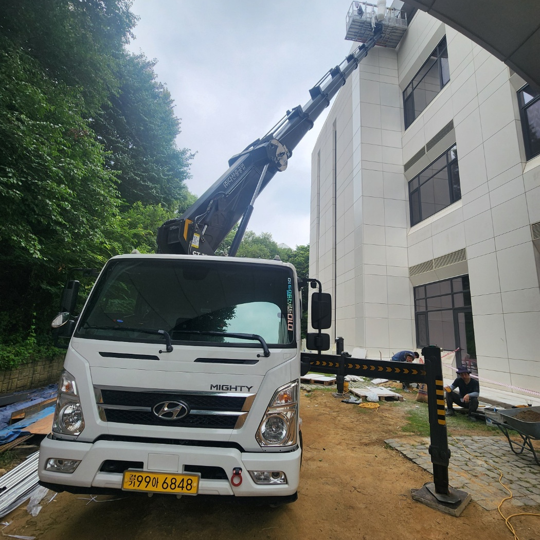 간판 LED 스카이차 작업사진